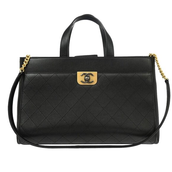 Chanel Black Calfskin 2way Tote Bag 134416 - Picture 1 of 10